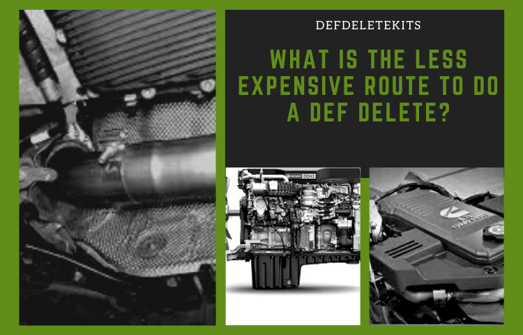 What is the less expensive route to do a DEF delete?