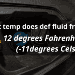 What temp does def fluid freeze